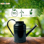 Galvanized Iron Watering Can for Indoor Plants, Bowl Watering Cans for House Plant Garden Flower, Long Spout Water Can for Outdoor Watering Plants 8.71L 2.3 Gallon Silver - Image 6