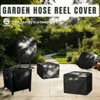 Water Hose Holder Freestanding Cover 34x10.6x38in,Black - Image 5