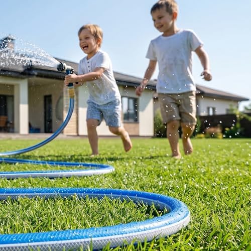 50 ft Heavy Duty 3/4” Garden Hose, Solution4Patio, Male to Female Fittings - Image 6