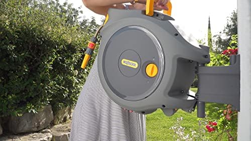 Hozelock - Auto Reel 30m Wall-Mounted Hose Reel : Easy to Install, Lock, Auto-Rewind, Ready-to-use Reel with Nozzle, Fittings, Hose and Accessories Included - 5 Year Guarantee* [2403 0000] - Image 6