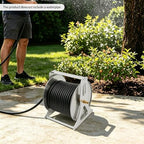 Stainless Steel Hose Reel holds 1/2 164ft Round Water Pipe for Garden - Image 4