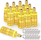 GASHER 12Pcs Industrial Air Coupling with 3/8" Hose Barb, 3/8" Basic Flow Quick Connect Air Coupler by GASHER
