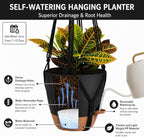 3 Pack Large Hanging Planters for Indoor Plants with Macrame Plant Hangers - Image 3