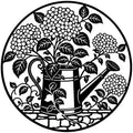 Watering Can Metal Wall Art as Charming Garden Accent for Bedroom Decor by Unknown