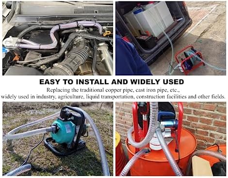 1" ID x 1 1/4" OD Heavy-Duty Steel Wire Vacuum Suction Hose, PVC High Pressure UV Chemical Resistant Thick Flexible Vinyl Tubing, Bilge Pump Hose, 32.8FT - Image 6