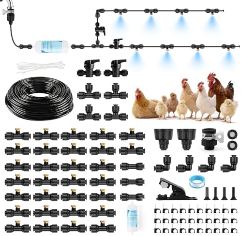 Kalolary Chicken Coop Misting Cooling System for Cooling Poultry by Kalolary