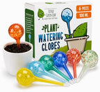 Plant Watering Globes 6 Pack – Self Watering Bulbs Set for Plant Collectors by LittleGreenLeaf