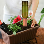 SiliFine 12 Sets Terracotta Watering Spikes,Grass Green and Terracotta - Image 3