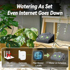 RAINPOINT Smart Auto Plant Waterer Kit for Indoor Houseplants,WiFi/App Control and Local Panel Control,Tap Free Drip Irrigation System for Indoor Balcony Grow Tent Office Water 10-15 Plants - Image 3