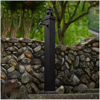Floor Mounted Faucet Outdoor Water Pipe Vertical Fountain Irrigation Column,304 Stainless Steel Vertical Garden Water Column, Outdoor Independent Water Pipe with Locking Copper Faucet - 116c by Unknown
