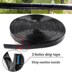 16mm 2-Holes Micro Irrigation Rain Drip Tape Soaker Micro Hose Irrigation System, For Greenhouse Farm Watering Hose Patch Tape Hose Micro Hose Irrigation System ( Color : Space 30cm , Size : 16mm 20m - Image 2