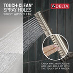 Delta 2-Setting Brushed Nickel Wall Mount Handheld Shower Head with ProClean Spray, Hand Held Shower Head and Hose with High Pressure Spray, Lumicoat Stainless 55537-SS-PR - Image 5