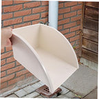 HOMSFOU PVC White Rainwater Collection Splash Block for Downspout Drainage - Image 5