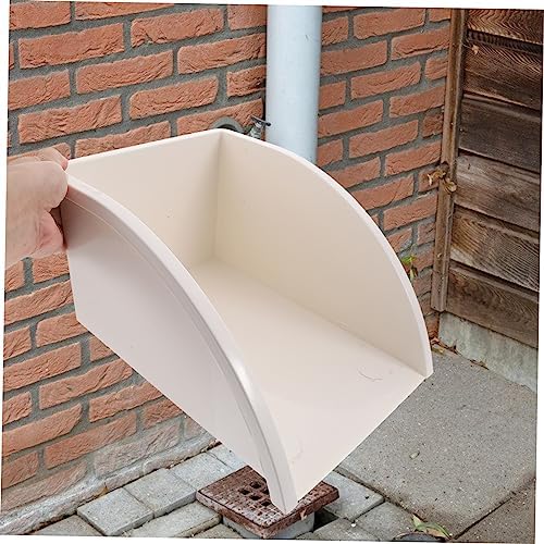 HOMSFOU PVC White Rainwater Collection Splash Block for Downspout Drainage - Image 5