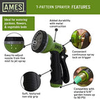 AMES (3) Piece Sprinkler & Sprayer Set with (1) Pulsating Spike Style, (1) 3 Arm Rotating Sprinkler and (1) 7-Pattern Spray Nozzle for Lawn, Garden or Yard, Watering, Adjustable, Easy Hose Connections - Image 5