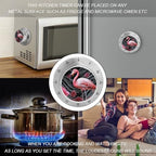 Mechanical Kitchen Timers for Cooking,Flamingo Printed 60 Minute Magnetic Countdown Timer,Cute Cooking Timers with Alarm,Stainless Steel Time Timer Manual No Batteries Required - Image 4