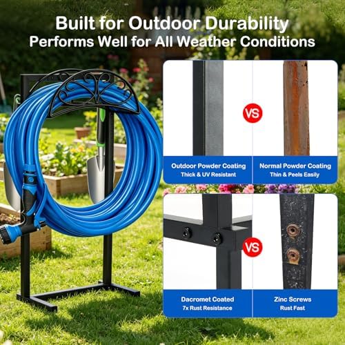 Heavy Duty Garden Hose Holder, 130 lbs Capacity, Anti-Tilt - Image 5