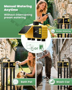 4 Zone Solar WiFi Sprinkler Timer, Smart Water Timer for Garden Hose 4 Outlets with Rain Delay/Automatic/Manual Watering System for Lawn Yard, APP Remote Voice Control Via 2.4Ghz WiFi No Need Hub - Image 6
