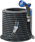 SPECILITE Garden Hose 25ft, 3-Layer Flexible Water Hose with 8 Pattern Spray Nozzle, Non-Expanding & Lightweight Stainless Steel Hose for Yard, Lawn, Outdoor-Leak Proof, No-kink & Tangle-free by SPECILITE