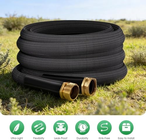 25FT Garden Hose Non-Expanding Ultra Lightweight Kink-Free Burst-Resistant Lead-Free Durable Flexible High-Pressure Hose for Yard Lawn Outdoor Car Washing - Image 3