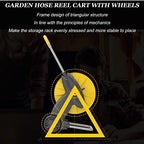 Garden Portable Hose Reel Cart with Wheels, Includes Heavy-Duty Hoses &Storage Shelf and Nozzles, Outdoor Water Pipe Retractable Garden Hose Holder, for Gardening Car Cleaning Watering - Image 7