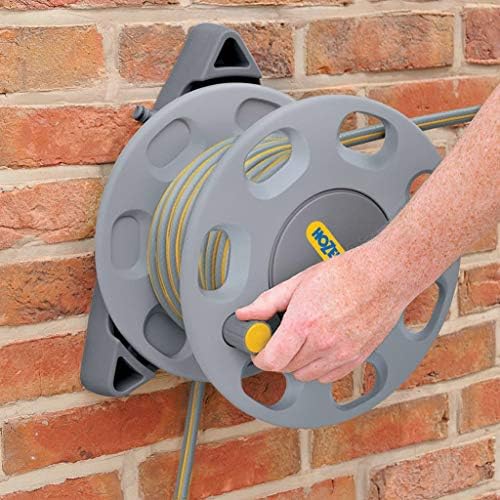 Hozelock - Wall-Mounted 30m Hose Reel with 15m Hose : Easy-to-Install Wall-Mounted Hose Reel with Handle, Complete with Hose Guide, Nozzle, Fittings and Accessories [2422R0000] - Image 6