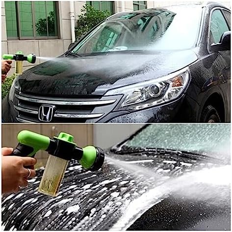 Portable Water Gun Hose Nozzle Car Washer Garden Watering Jet Spray High Pressure Sprinkler Foam Lance Automobiles Cleaning Tool(Yellow) - Image 3