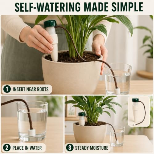 10 Pack Terracotta Self Watering Spikes with Siphon for Plants - Image 7