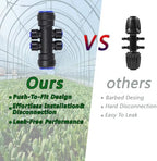 233FT Drip Irrigation System Kit with Quick-Connect System,33FT 1/2" Mainline & 200FT 1/4" Tubing,Brass Y-Type Splitter,Adjustable Nozzle Types.Garden Efficient Sprinkler System Kit - Image 6