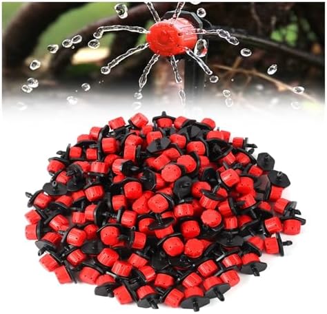 Adjustable Irrigation Drippers 50/100Pcs Dripper Sprinklers Adjustable Irrigation Dropper Garden Flowerbed Greenhouse Micro Drip Watering Emitter for 1/4" Hose(100Pcs Blue) - Image 3