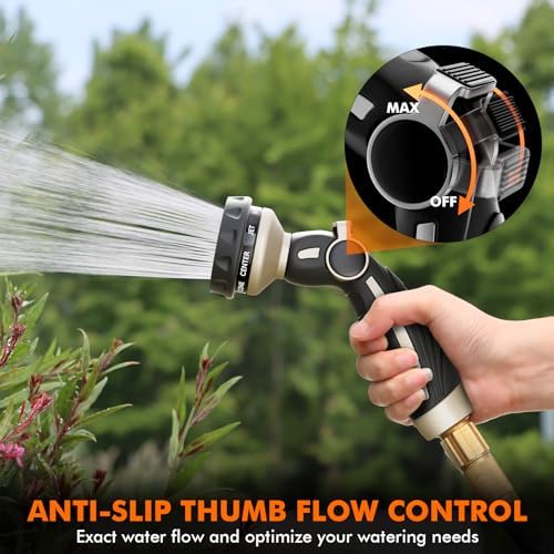 RESTMO Hose Nozzle Heavy Duty, Metal Water Hose Sprayer for Garden - Image 2