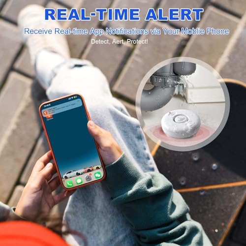 Smart Water Leak Detector for Home 5 Pack, Driping Leakage Flood Detectors - Image 4