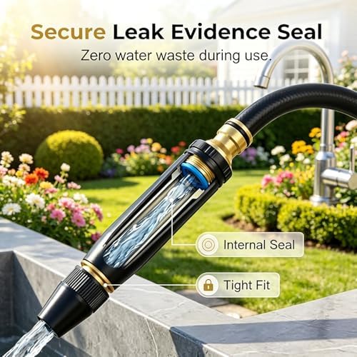 High Pressure Car Wash Water Gun, 8X Power Boost Hose Nozzle, Adjustable Spray Patterns, Solid Brass, for Car, Patio, Driveway, Yard (3) - Image 5
