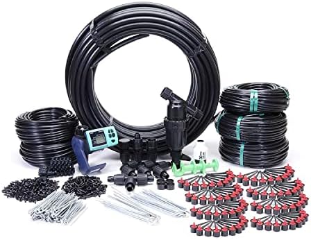 Automated Dripworks Premium Deck Garden Irrigation Kit for Watering Plants in Balconies/Terrace/Patios (with Timer) - Waters Upto 180 Plants | Agricultural Grade Components by DripWorks