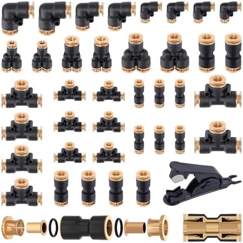 CheeMuii 39 PCS DOT Air Line Fittings Kit 1/4 3/8 1/2 Quick Connect Fitting by CheeMuii