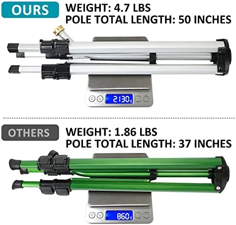 STYDDI Heavy Duty Impact Sprinkler on Tripod Base, Extra Tall Metal Pulsating Telescoping Tripod Sprinkler for Large Area, Yard, Lawn, Garden, Waters up to 90 Ft. Diameter, Legs Extends Up to 50-inch - Image 2