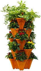 Mr. Stacky 10 Large 18x18x6 inch Vertical Gardening Stackable Planters - Terracotta Color - Image 5