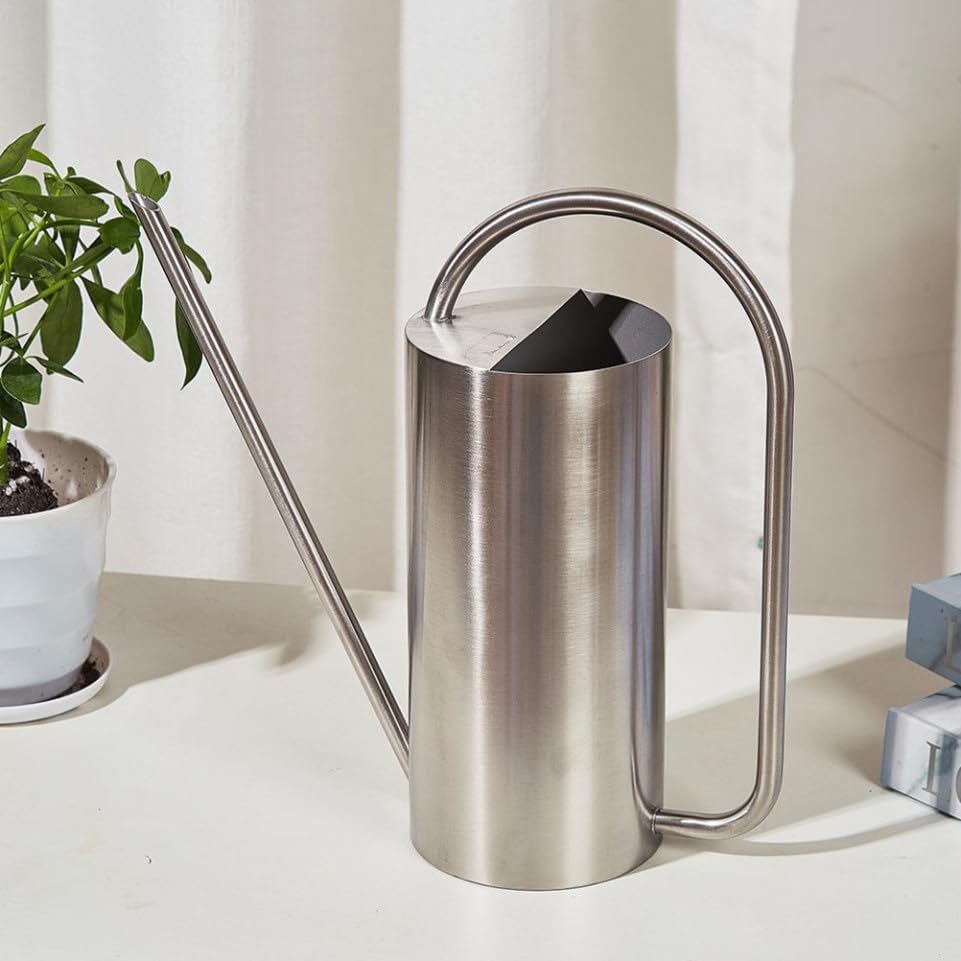 Generic Stainless Steel Indoor Watering Can with Long Spout for Precise Plant Care Ergonomic Handle Capacity Indoor and Outdoor Gardening Jug - Image 3