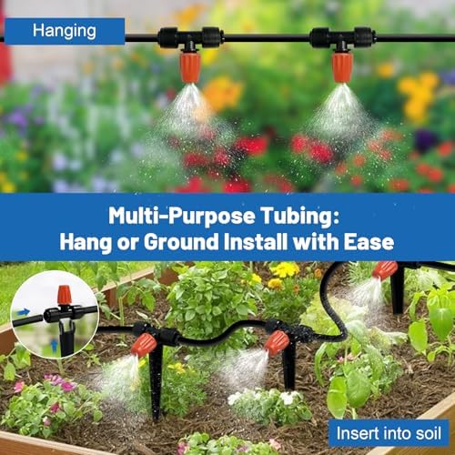 Misting Drip Irrigation System for Garden Watering,Raised Bed 120FT - Image 3