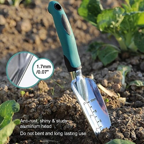 FANHAO Garden Hose Nozzle with Thumb Control+3 Piece Heavy Duty Garden Tools - Image 4