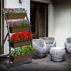 6-Ft Raised Garden Bed - Vertical Garden Freestanding Elevated Planter with 4 Container Boxes - Good for Patio or Balcony Indoor and Outdoor - Perfect to Grow Vegetables Herbs Flowers - Image 6