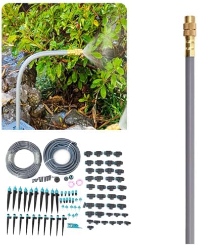Drip Irrigation Kit, Large Irrigation Area Easy Installation Garden Watering System Automatic Watering System with 15m Thick 50m Thin Hose for Courtyard Balcony Greenhouse - Image 3