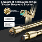 Cobbe 9 Spray Modes Handheld Shower Head, Water-Saving, Gold - Image 7