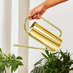 HERCHR Watering Can, Watering Can Indoor Metal Watering Can with Long Spout Watering Can for Plants Mini Watering Can Long Spout Water Can(Gold) - Image 2