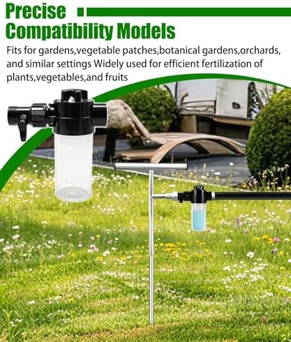 4pcs 4oz Fertilizer Injector Bottle with Valve and Hose Adapter - Image 3