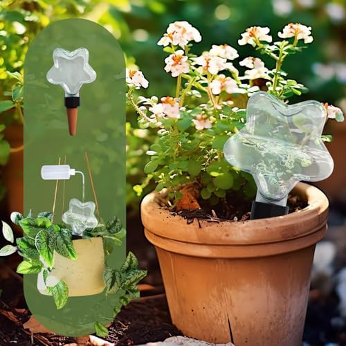 Star-Shaped 7.04oz/200ml Plant Watering Globes - 6 Self Watering Globes for Outdoor ＆ Indoor Plants - Automatic,Slow,Self Watering Spikes Care of Plants Everyday - Image 4