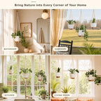 3 Pack Self Watering Hanging Planters for Indoor Plants Large 10/8/7 Inch - Image 3