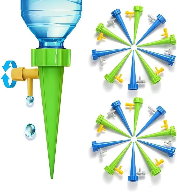 6-24pcs Auto Adjustable Drip Spike Water Bottle Irrigation System Self Dripper Automatic Device Indoor Plant(MIX-18Pcs) - Image 2