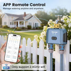 WiFi Water Timer for Garden Hose with Brass Inlet,Smart Hose Timer with WiFi Hub, APP & Voice Control,Up to 20 Watering Plans, 2-Zone Sprinkler Drip Irrigation System Controller for Yard Lawn Watering - Image 2