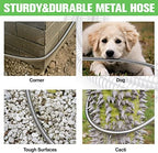TVKB Metal Garden Hose 75ft Stainless Steel Water Hose Super Tough Flexible Water Pipe with 3/4 inch Brass Fittings and Sprayer Nozzle, Kink & Tangle Free, Rust Proof - Image 2
